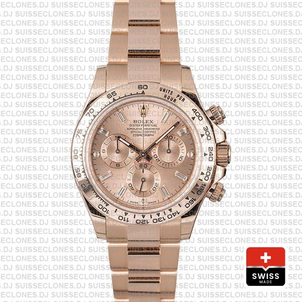 Rolex Cosmograph Daytona 40mm 18k Rose Gold Stainless Steel Oyster Bracelet