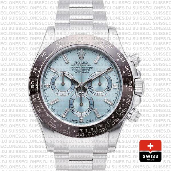 Rolex Daytona 40mm Platinum Ice Blue Dial | Replica Watch