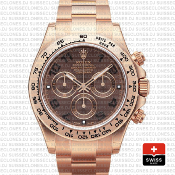 Rolex Daytona Rose Gold Chocolate Dial | Swiss Replica Watch