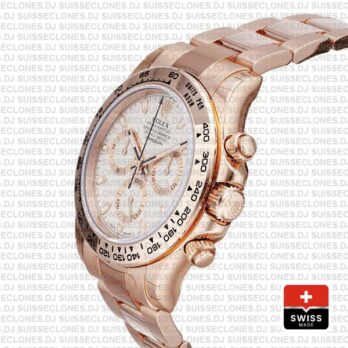 Rolex Daytona 18k Rose Gold Ivory Dial Rolex Replica Watch