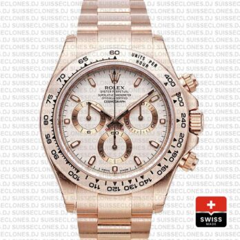 Rolex Daytona 18k Rose Gold Ivory Dial | Rolex Replica Watch