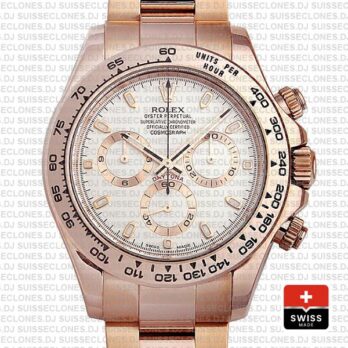 Rolex Daytona Rose Gold Ivory 116505 Swiss Replica