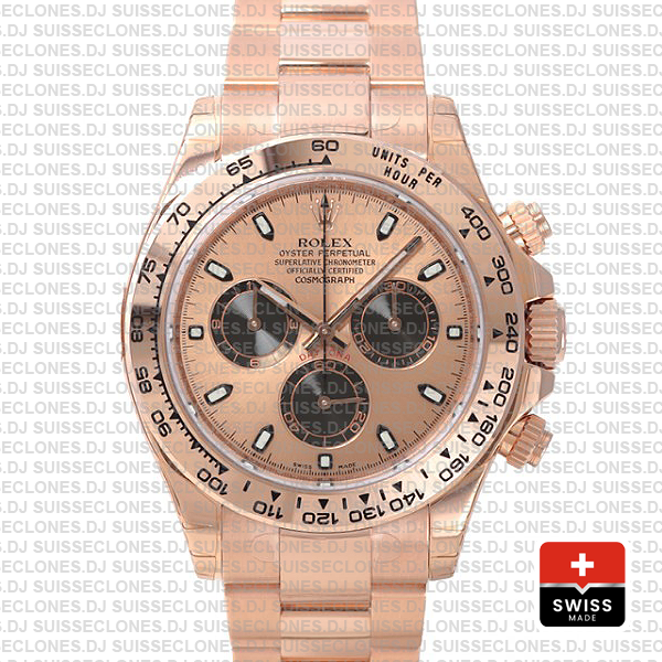 Rolex Daytona 904L Steel Rose Gold Dial | Rolex Replica Watch