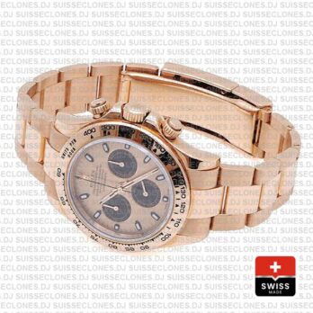 Rolex Daytona Rose Gold Panda Gold 40mm Oyster Bracelet