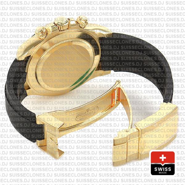 Rolex Daytona Rubber 18k Yellow Gold Ceramic Bezel 40mm 116518