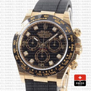 Rolex Oyster Perpetual Cosmograph Daytona Rubber Strap 18k Yellow Gold