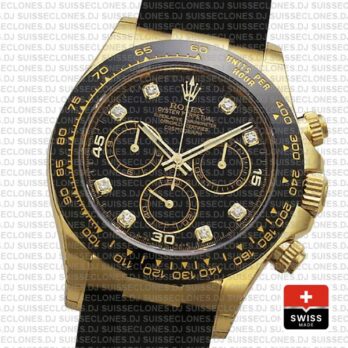 Rolex Oyster Perpetual Cosmograph Daytona Rubber Strap 18k Yellow Gold Watch