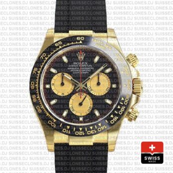 Rolex Daytona Gold Black Panda Dial Ceramic Bezel Rolex Replica Watch