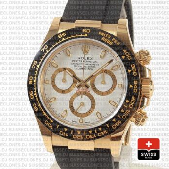 Rolex Cosmograph Daytona Rubber Strap 18k Yellow Gold 40mm