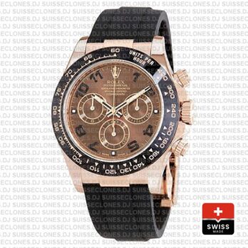 Rolex Daytona Rubber Rose Gold Chocolate Ceramic 40mm 116515ln