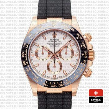 Rolex Daytona Rubber Rose Gold Ivory Ceramic 40mm