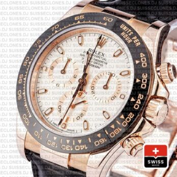 Rolex Daytona Rubber Rose Gold Ivory Ceramic 40mm