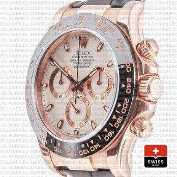 Rolex Daytona Rubber Rose Gold Ivory Ceramic 40mm