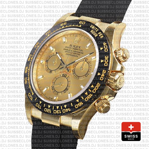 Rolex Oyster Perpetual Cosmograph Daytona Gold Dial 18k Yellow Gold