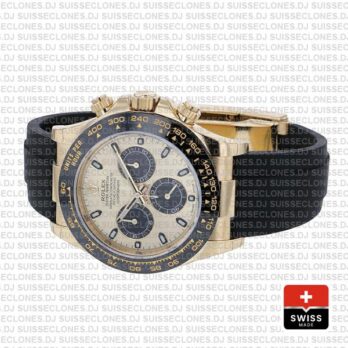 Rolex Cosmograph Daytona Rubber 18k Yellow Gold 904L Steel Gold Panda Dial Stick Markers 40mm
