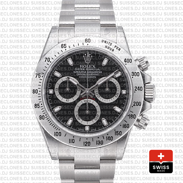 Rolex Daytona 18k White Gold Black Dial | Rolex Replica Watch