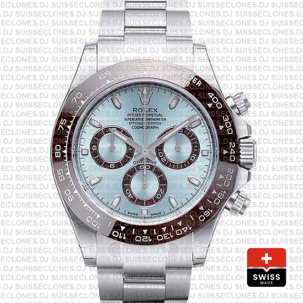 Rolex Daytona Platinum Ice Blue Dial 40mm | Rolex Replica