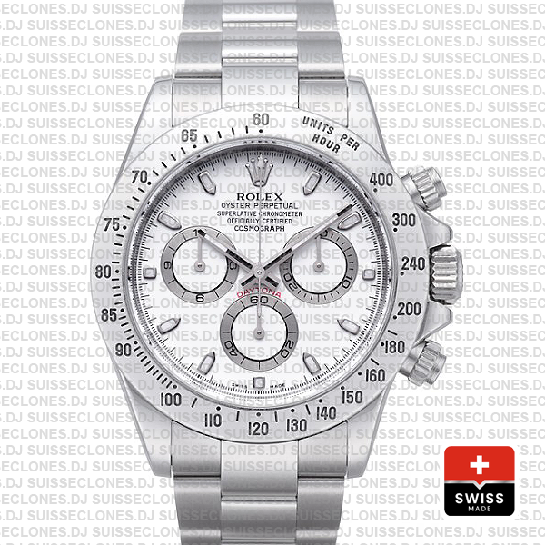 Rolex Daytona White Dial Stainless Steel | Swiss Replica Watch