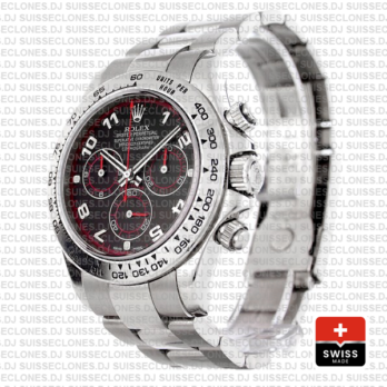 Rolex Daytona Stainless Steel Black Arabic Dial Replica Watch