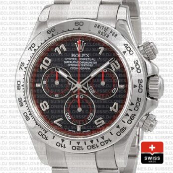 Rolex Daytona Stainless Steel | Black Arabic Dial Swiss Replica Watch