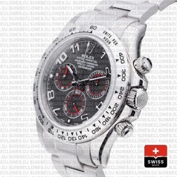 Rolex Daytona 18k White Gold Stainless Steel, Grey Dial with Arabic Markers 904L Steel Replica Watch