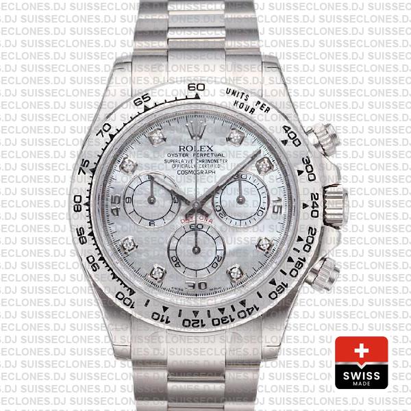 Rolex Daytona White Gold Diamond Dial | Rolex Replica Watch