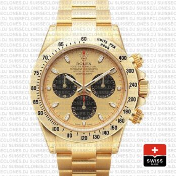 Rolex Daytona 18k Yellow Gold Newman Gold Dial Replica