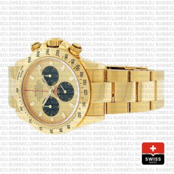 Rolex Daytona 18k Yellow Gold Newman Gold Dial Replica Watch