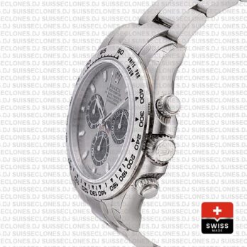 Rolex Oyster Perpetual Daytona 18k White Gold, Steel Panda Dial with Black Subdials
