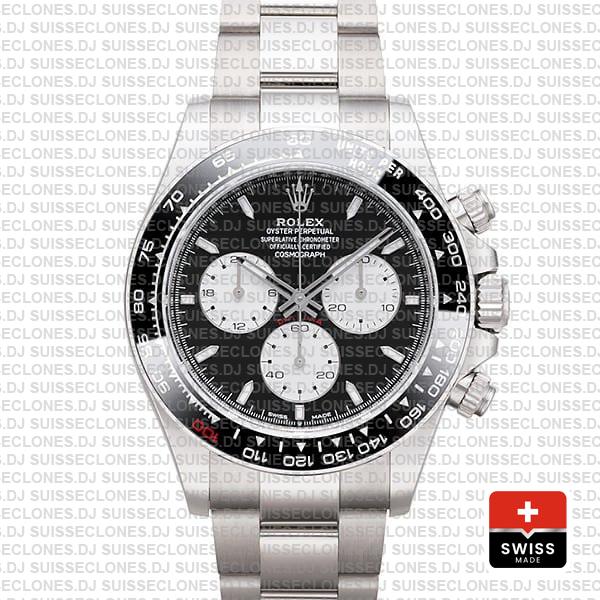 Rolex Cosmograph Daytona Le Mans 18k White Gold Panda Black Dial 40mm Ref:126529ln Cal.4132 Swiss Replica Super Clone 2024 New Model