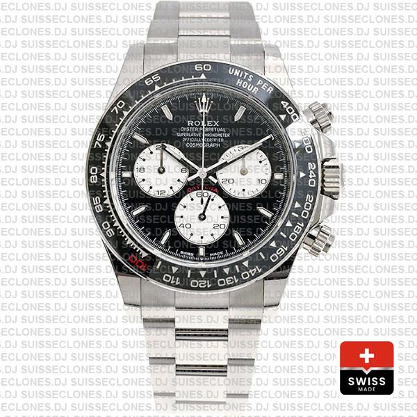 Rolex Cosmograph Daytona Le Mans 18k White Gold Panda Black Dial 40mm Ref:126529ln Swiss Replica Superclone Watch