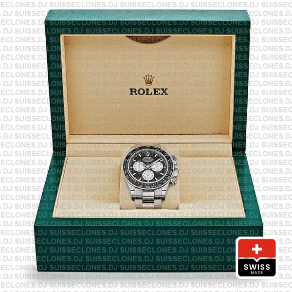 Rolex Cosmograph Daytona Le Mans 18k White Gold Panda Black Dial 40mm Ref:126529ln Cal.4132 Swiss Replica Super Clone 2024 New Model