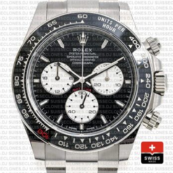 Rolex Cosmograph Daytona Le Mans 18k White Gold Panda Black Dial 40mm Ref:126529ln Swiss Replica Superclone Watch
