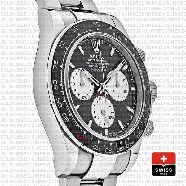 Rolex Cosmograph Daytona Le Mans 18k White Gold Panda Black Dial 40mm Ref:126529ln Swiss Replica Superclone Watch