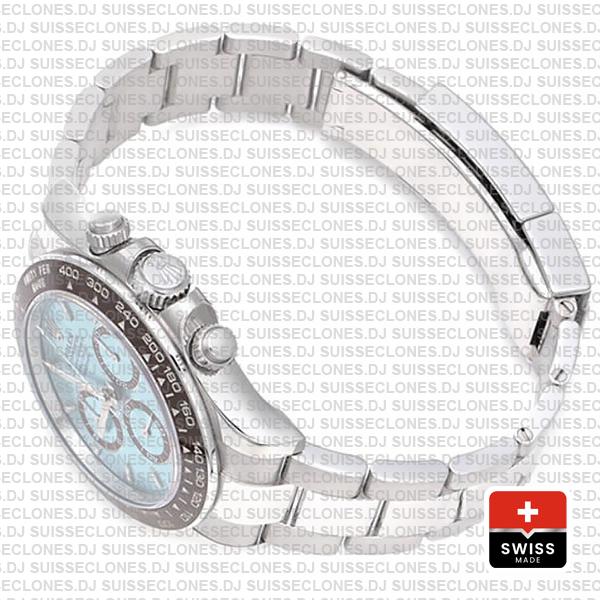 Rolex Cosmograph Daytona Platinum Ref.126506 Ice Blue Dial Stick Markers 40mm Cal.4131 Swiss Replica Super Clone 2024 New Model