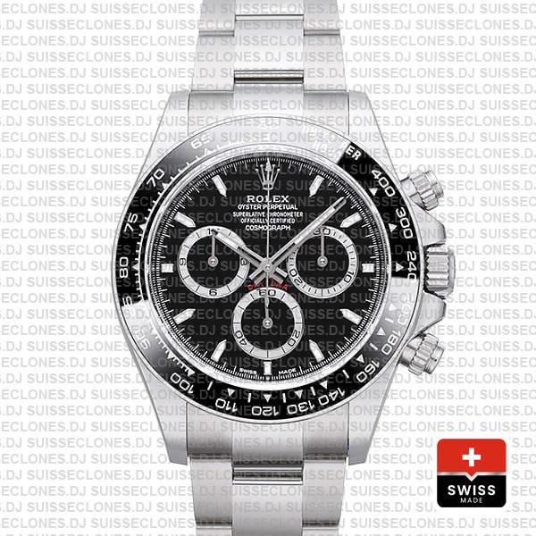 Rolex Cosmograph Daytona 904l Steel Black Dial 40mm Ref:126500ln Cal.4131 Swiss Replica Super Clone 2024 New Model