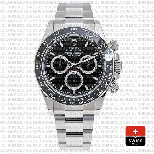 Rolex Cosmograph Daytona 904l Steel Black Dial 40mm Ref:126500ln Cal.4131 Swiss Replica Super Clone 2024 New Model