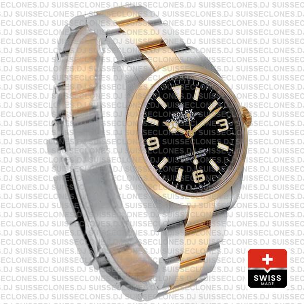 Swiss Replica Rolex Explorer I 36mm 2tone 124273