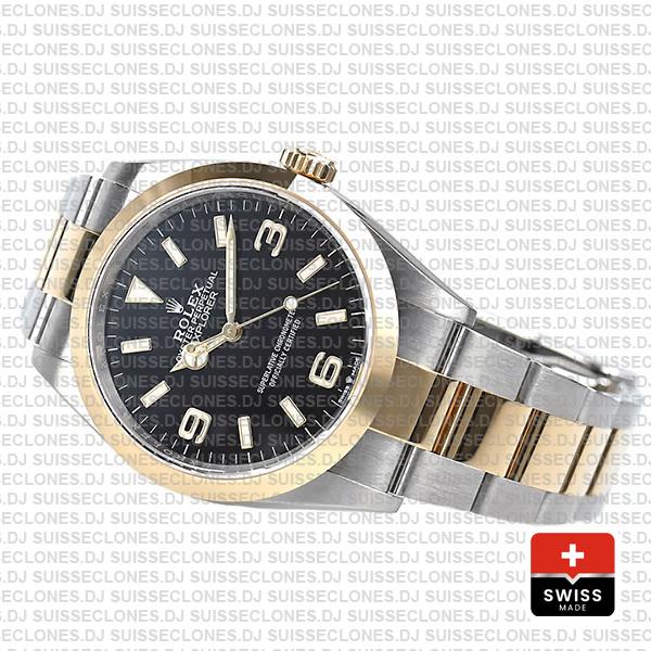 Swiss Replica Rolex Explorer I 36mm 2tone 124273