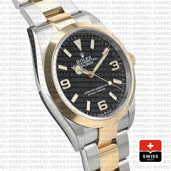 Swiss Replica Rolex Explorer I 36mm 2tone 124273