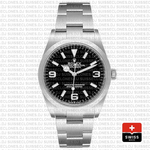 Swiss Replica Rolex Explorer I 36mm Steel 124270
