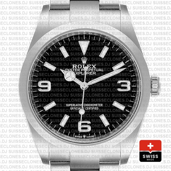 Swiss Replica Rolex Explorer I 36mm Steel 124270