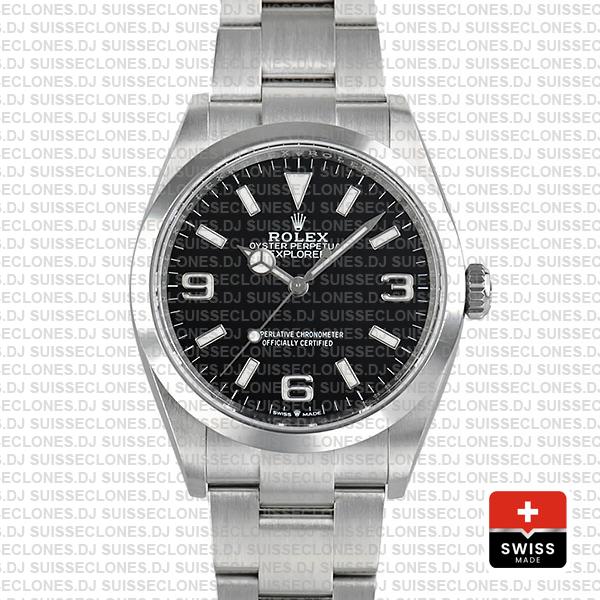 Swiss Replica Rolex Explorer I 36mm Steel 124270