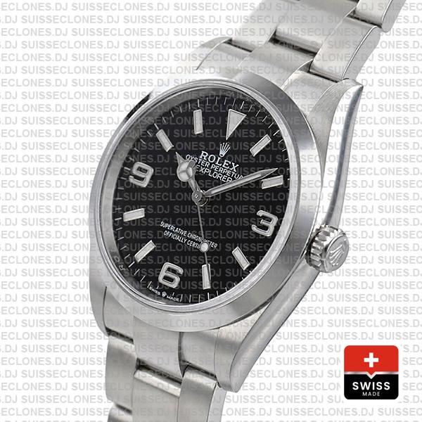 Swiss Replica Rolex Explorer I 36mm Steel 124270