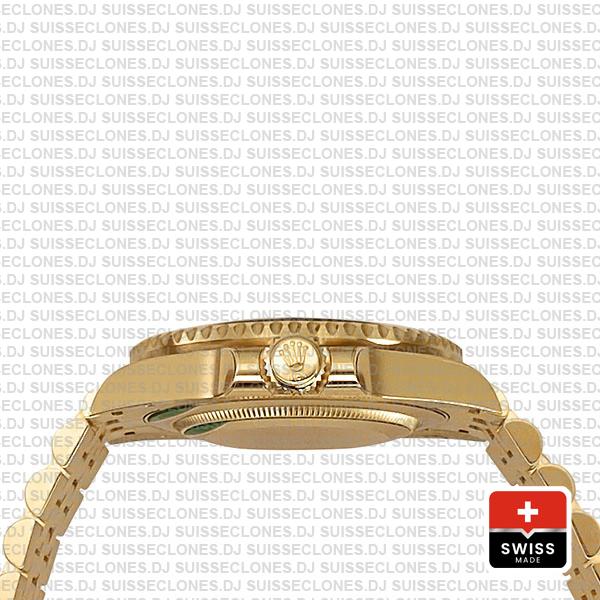 Rolex Gmt-master Ii Jubilee 18k Yellow Gold 904l Steel Black Dial Ceramic Bezel 40mm Ref:126718grnr Swiss Replica Superclone Watch