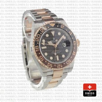 Rolex GMT-Master II Rose Gold Two Tone 40mm Oyster Bracelet