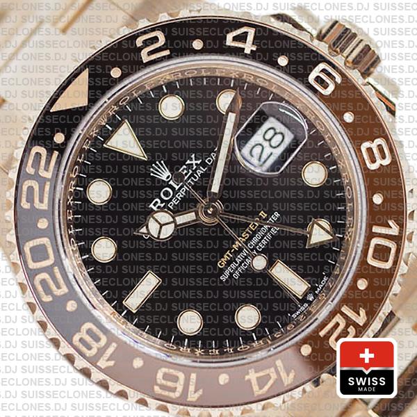 Rolex GMT-Master II 40mm Rose Gold Rolex Replica