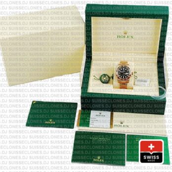 Rolex Gmt Master Ii 18k Rose Gold Ceramic Bezel Black Dial 126715chnr 40mm