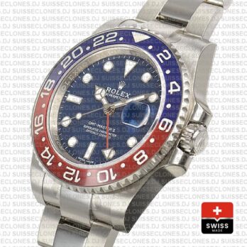 Rolex GMT-Master II 18k White Gold in Pepsi Red Blue Ceramic Bezel