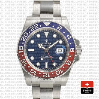 Rolex GMT-Master II White Gold Pepsi Blue Dial Rolex Replica Watch